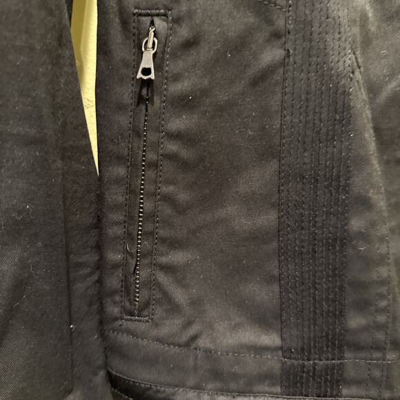 DKNY Women Black Jacket collared button up light jacket size 12 96% cotton - Picture 4 of 13